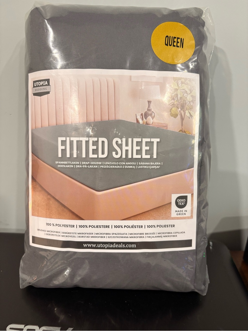 Utopia Bedding Queen Fitted Sheet - Gray